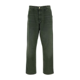 Carhartt Work in Progress Carhartt Wip, Straight Jeans, male, Green, Size: W34 Single Knee Pant