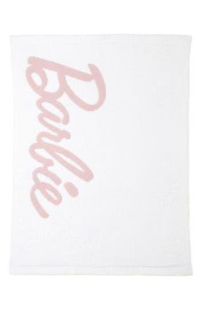 Barefoot Dreams Barbie CozyChic Throw Blanket in Sea Salt/Dusty Rose at Nordstrom Rack