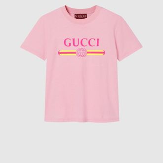 Gucci Cotton Jersey T-shirt With Print, Pink, Ready-to-wear