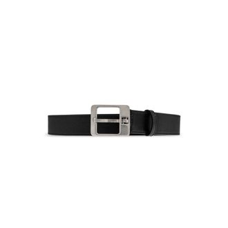 Fendi Belts, male, Black, 100 CM, FF Monogram Buckle Leather Belt