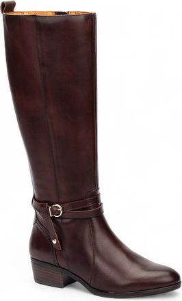 Pikolinos Pikolinos Womens Knee High Tall Caoba Brown Leather Boots - Daroca