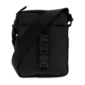 Moschino Messenger Bags, male, Black, Size: ONE SIZE Cordura Nylon Shoulder Bag