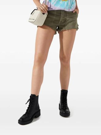 One Teaspoon cargo frayed shorts - women - Cotton - 26 - Green