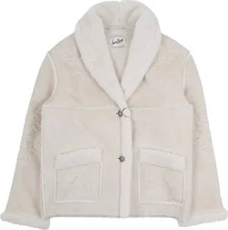 Saint Barth Faux Fur & Shearling Jackets, female, White, Size: S Faux Fur & Shearling Jackets