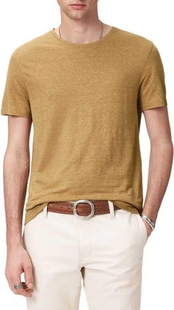 John Varvatos Mott Linen T-Shirt in Brown Sugar at Nordstrom, Size X-Large