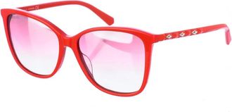 Swarovski Ovale Zonnebril - Dames - Zonnebrillen - Rood - ONE Size - Accessoires