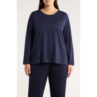Eileen Fisher Boxy Organic Cotton Top in Ink at Nordstrom, Size 1X