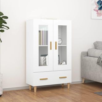 vidaXL Aparador De Madera Contrachapada Blanco 70x31x115 Cm Vidaxl