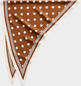 Simons Womens Satiny dotted triangular scarf