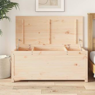 Berkfield Home Storage Box 110x50x45.5 cm Solid Wood Pine in Brown