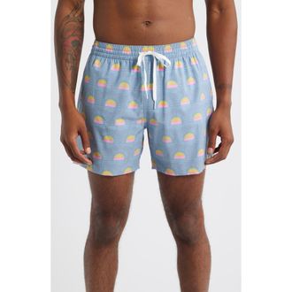 Chubbies Heat Waves Classic 5.5-Inch Swim Trunks in Dusty Blue at Nordstrom Rack, Size Small