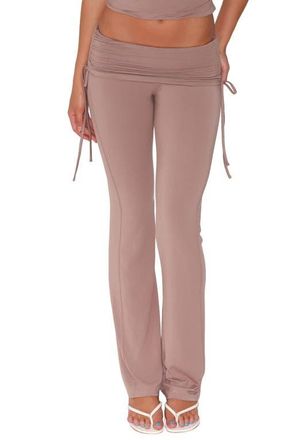 Tiger Mist Halona Flare Leg Jersey Pants in Mocha at Nordstrom, Size Xx-Small