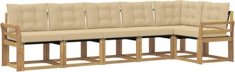 vidaXL Conjunto De Sof&aacute;s De Exterior 6 Uds. Y Beige Vidaxl