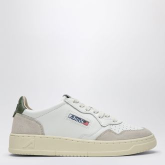 Autry Sneakers Medalist Low in pelle e suede bianca/verde