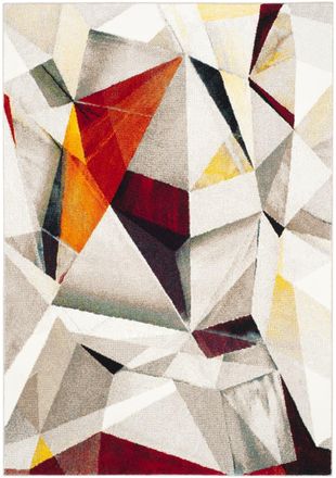 Safavieh Alfombra polipropileno gris claro/naranja 122 x 183 cm