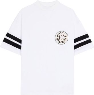 Roberto Cavalli Mirror Snake Cotton T-Shirt, Size XX-Large