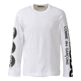 Comme Des Garçons CDG String mark Logo Long-sleeve Tee White SZ-T008-051-2