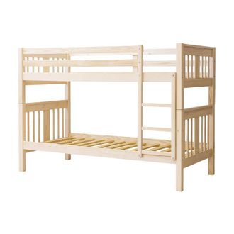 Muemue Letto A Castello Legno Bianco Lavato 90x190cm