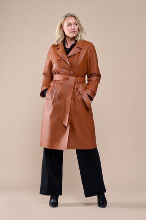 Mart Visser Lyana Leren Jas Cognac Maxi