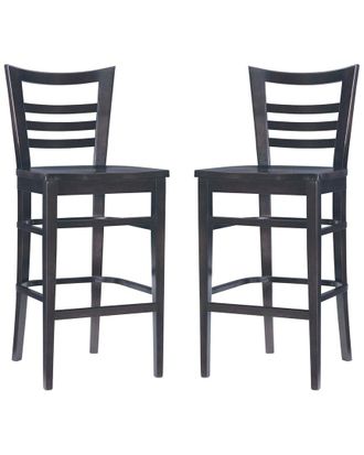 Linon Set of 2 Blairmont Brown Barstools