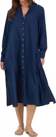 Dear John Denim Loden Poplin Dress In Black Iris