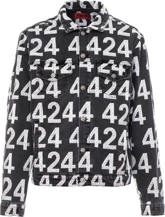 424 Klassieke Denim Jack - Heren - Spijkerjassen - Zwart - L - Denim - Jassen
