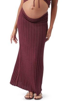 Ripe Charli Rib Knit Skirt in Maroon at Nordstrom, Size X-Small Au