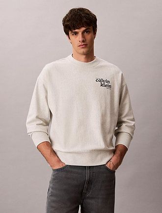 Calvin Klein Sudadera De Felpa De Algod&oacute;n De Gran Calidad Con Logo