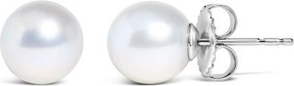 House of Brilliance 14K White Gold 8.5-9MM Cultured Freshwater Pearl Solitaire Stud Earrings