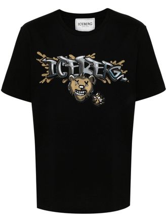 Iceberg T-shirt con stampa - Nero