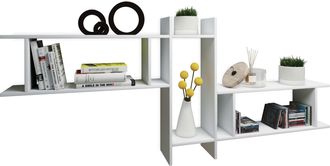 ebuy24 Ebuy24 - Colgante De Estante De Madera Vcm Estante De Ahorro De Espacio Dimensiones: Al. 80 X An. 188 X T. 20 Cm Colgante Elegante Estante De Almacena
