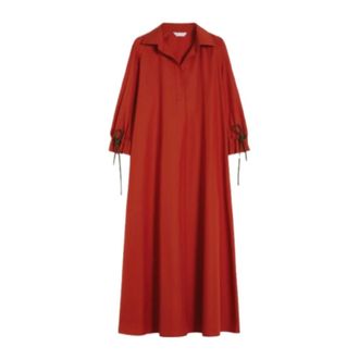 Max Mara Shirt Dresses, female, Red, Size: XS Vestido Camisero