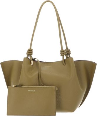 Coccinelle shoulder bag utility bag Finn Handbag Grained Leather Seagrass khaki