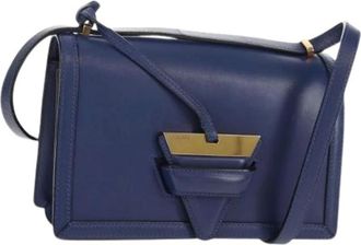 Loewe Pre-owned Cross Body Bags, female, Blue, Size: ONE SIZE Pre-owned Leather Cross Body Bag