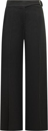 Sportmax Black Relaxed Flat Front Pants