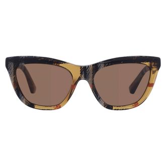 Burberry Dark Brown Cat Eye Ladies Sunglasses BE4435 414673 53