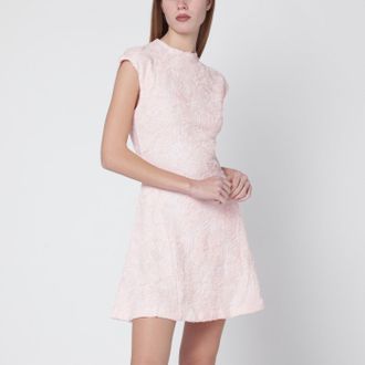 Rotate Short Pink Mesh Dress