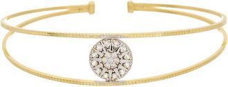 Meshmerise 18K Plated 0.15 Ct. Tw. Diamond Bangle Bracelet