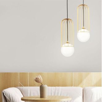 Maytoni Maytoni - Telford L&aacute;mpara Colgante De Techo Cage Oro, 1 Luz, E27