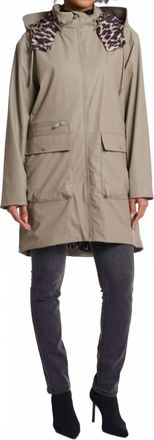 Rino&Pelle Womens Waterproof Polyester Raincoat In Beige