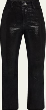 Frame Denim Le Crop Mini Boot Leather Pants