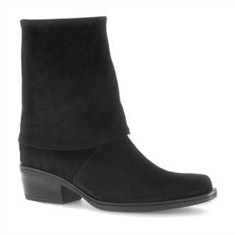 Gabor Womens Foldover Ankle Boots In Black