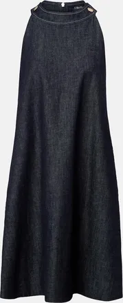 Max Mara Halterneck denim minidress