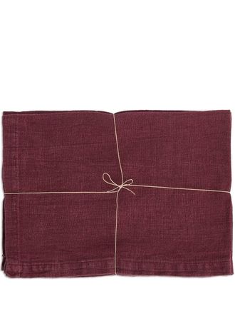 ONCE MILANO set of two linen placemats - unisex - Linen/Flax - One Size - Red