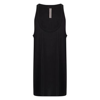 Rick Owens Sleeveless Tops, male, Black, Size: L Cotton Tank Top