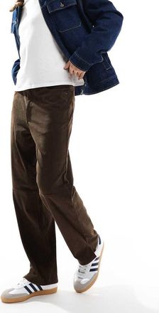 Only & Sons straight fit cord pants in brown