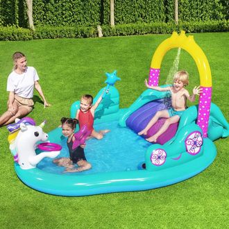 OEM Piscinas Y Ba&ntilde;os Infantiles 274 X 198 X 137 Cm Centro De Juegos Acu&aacute;ticos Unicornio M&aacute;gico Con Piscina Infantil, 53097, Color