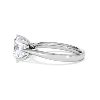 The Diamond Store Grace 3.00ct Lab Diamond Round Cut Engagement Ring in 18K White Gold G/VS1