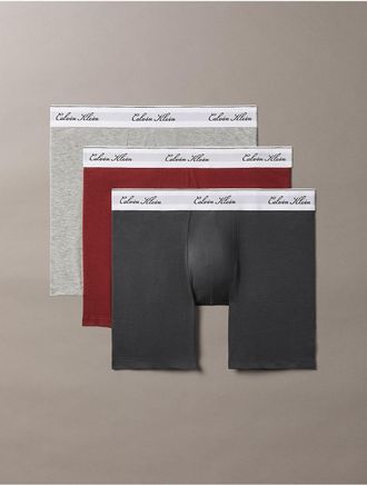 Calvin Klein Mens Icon Cotton Stretch Script 3-Pack Boxer Brief - Multi - XL