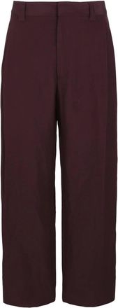 Ferragamo Mens Relaxed Tailored Trousers In Plum